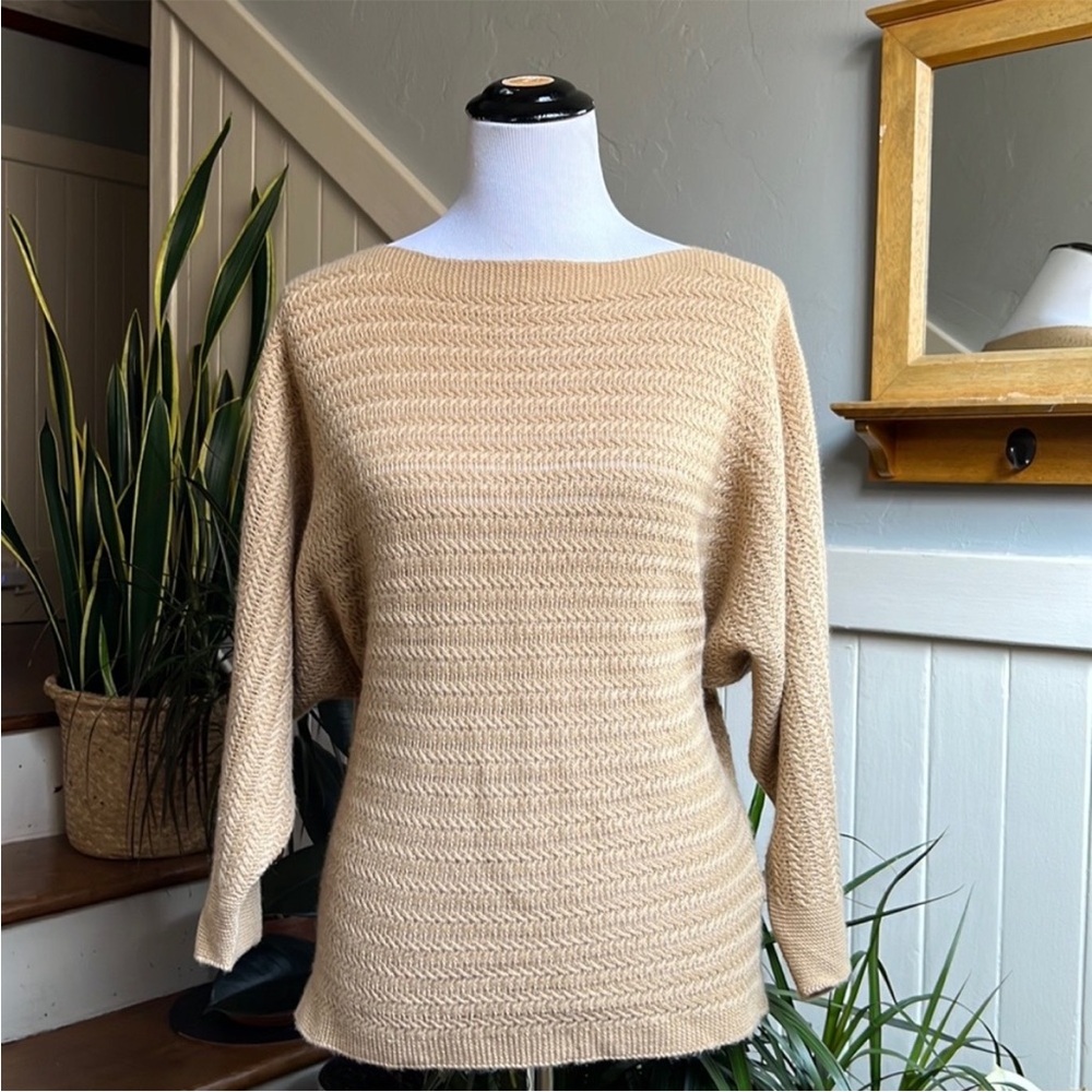 Ralph Lauren Purple Label 100% Cashmere Knit Sweater in Camel Color